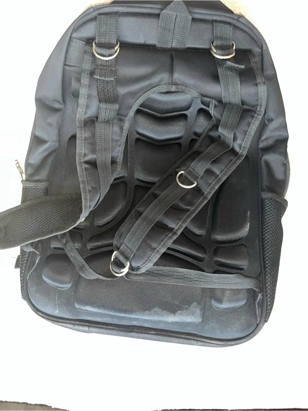 Black Men’s Backpack with Multiple Zippered Pockets